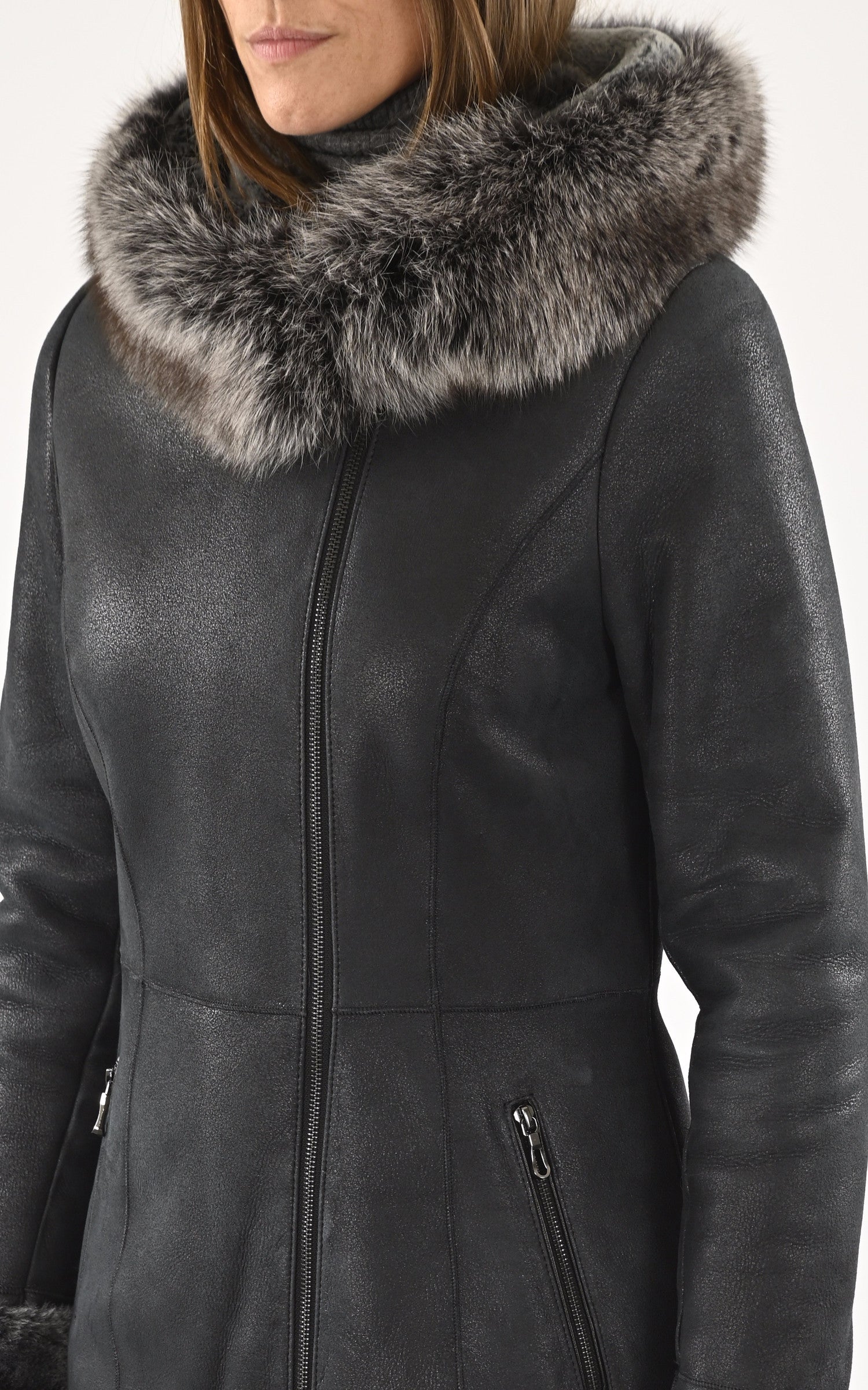A "SELVITA" Noir La Canadienne 3/4 Femme details photo 5