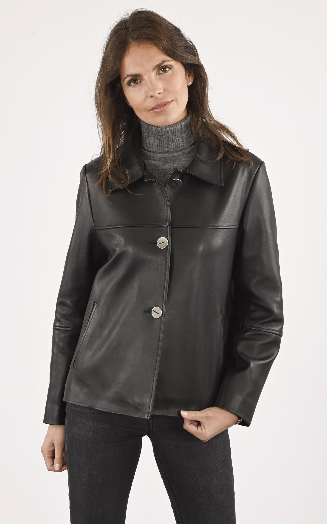 A "SOLINA FF" Noir La Canadienne Veste Femme closed photo