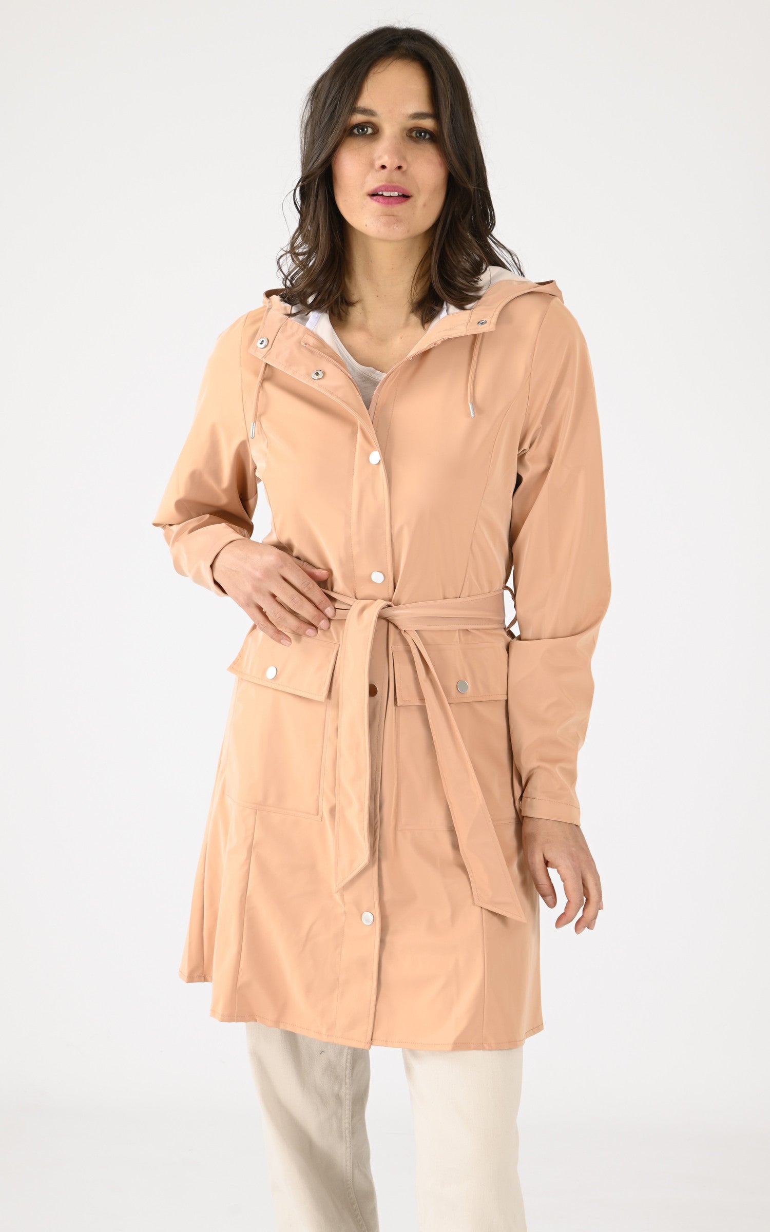 A "18130 CURVE JACKET" Rose Rains 3/4 Femme closed photo
