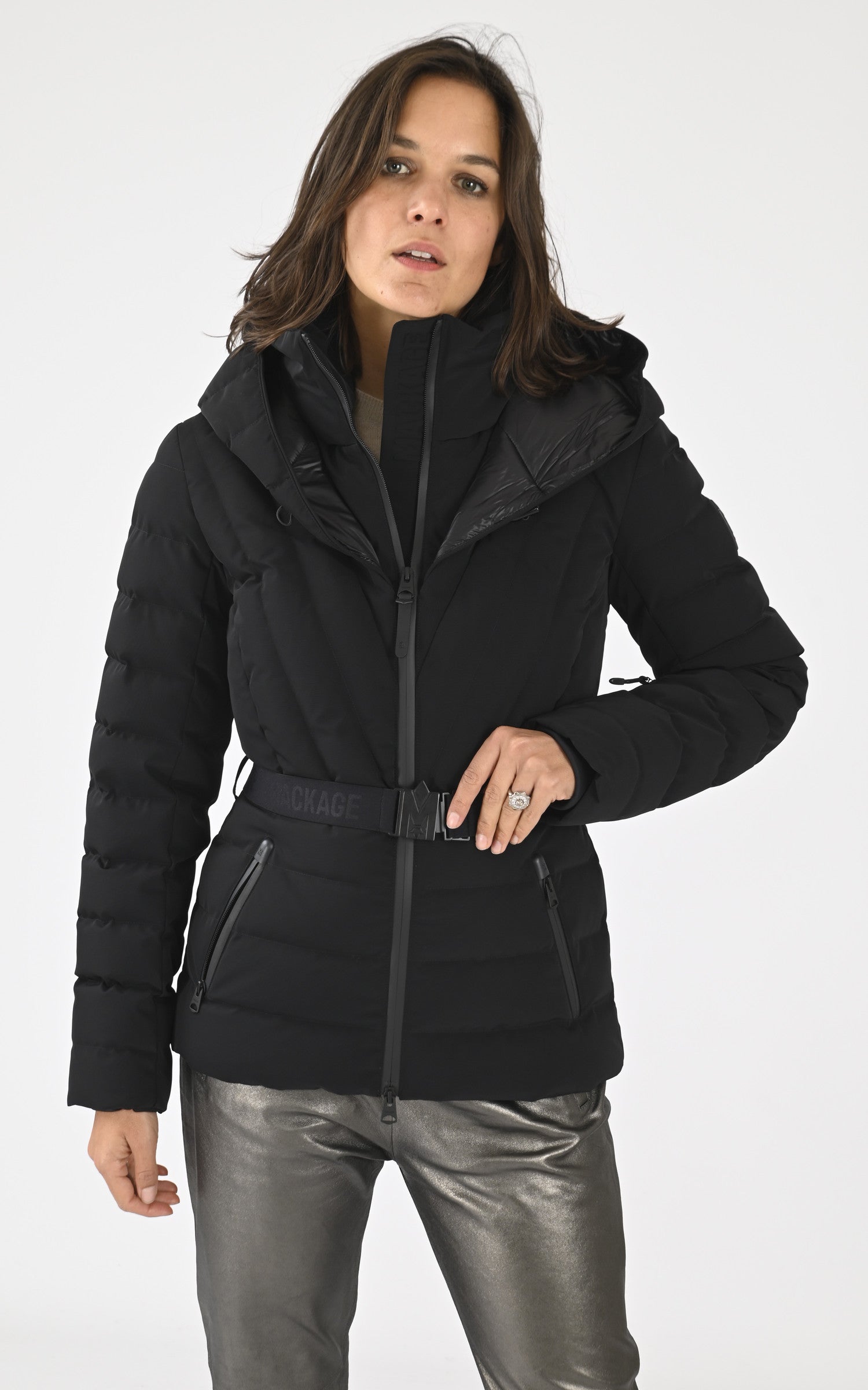 A "ELITA-NFZ" Noir Mackage Blo Doudoune Femme closed photo 1