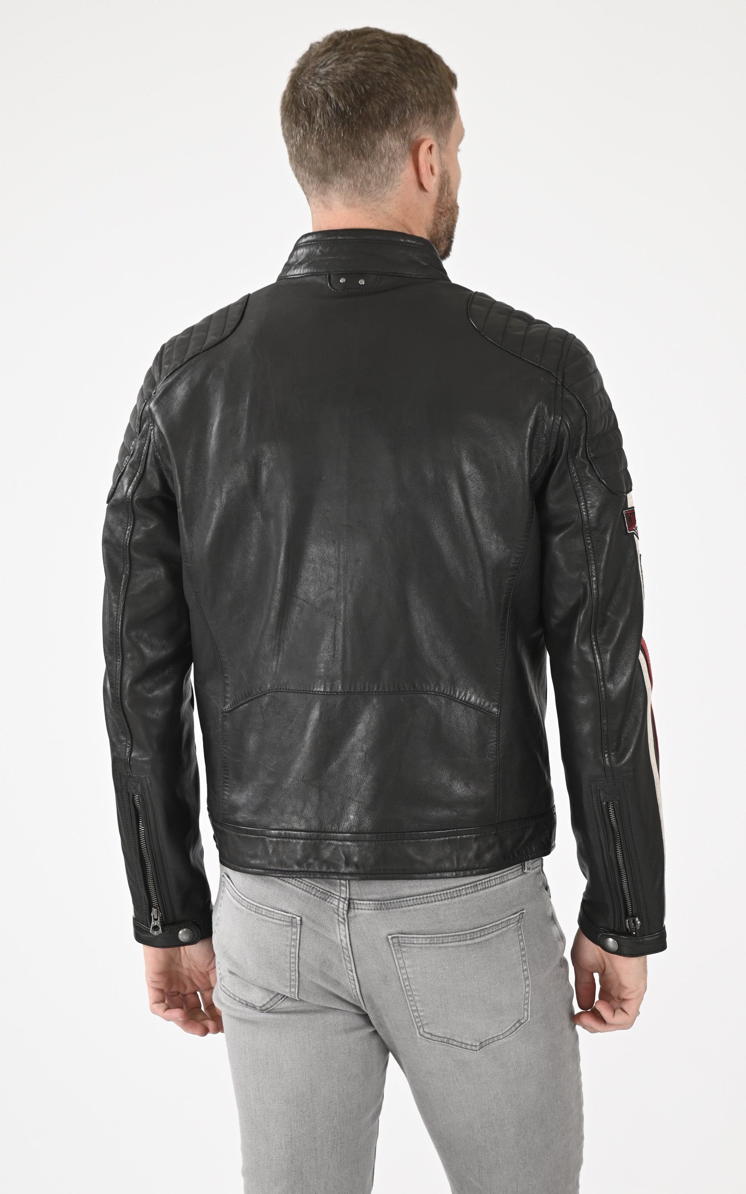 A "GASLY 103878" Noir Daytona 73 Blouson Homme back photo