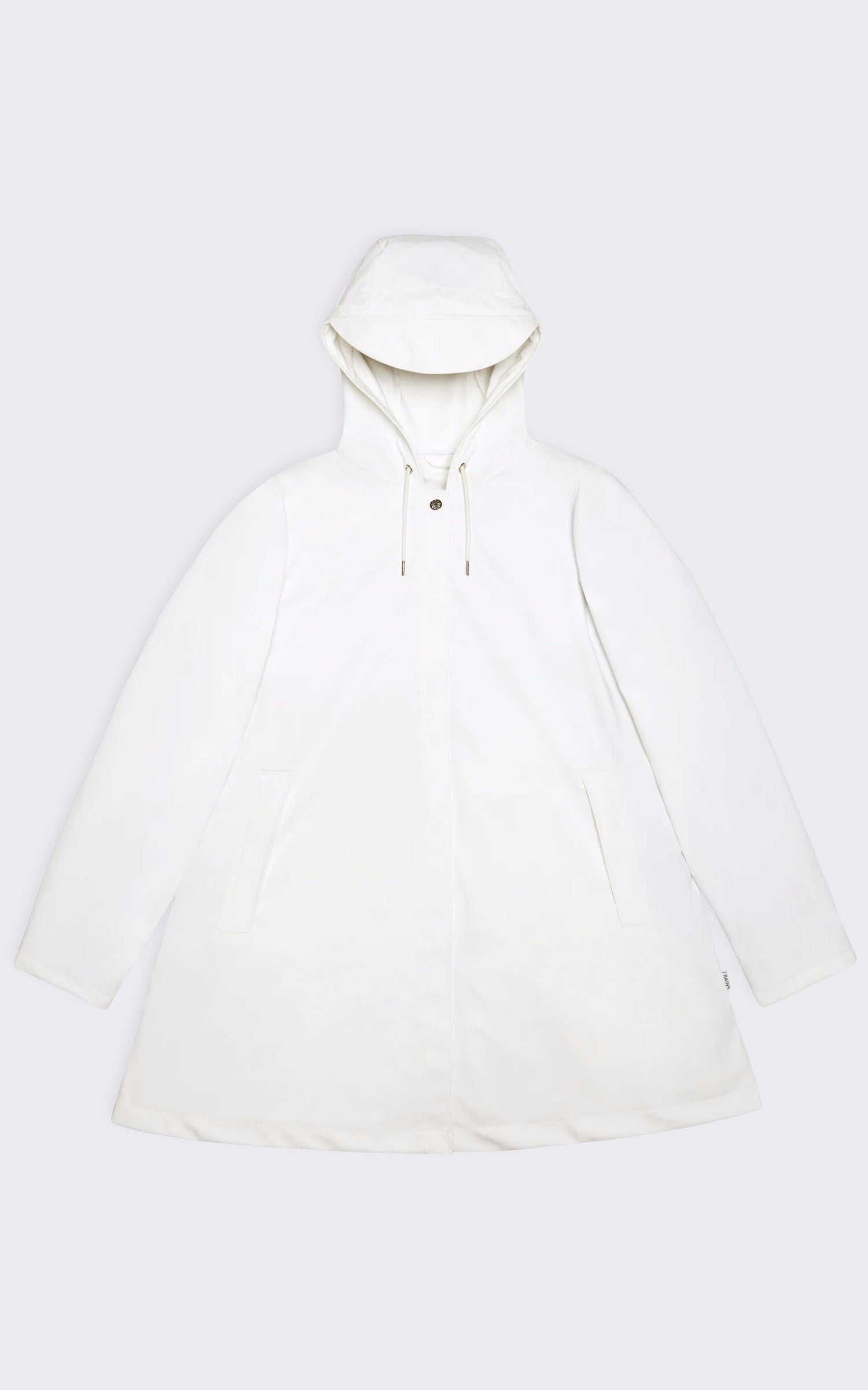 A "18050 A-LINE JACKET" Blanc Rains 3/4 Femme closed photo