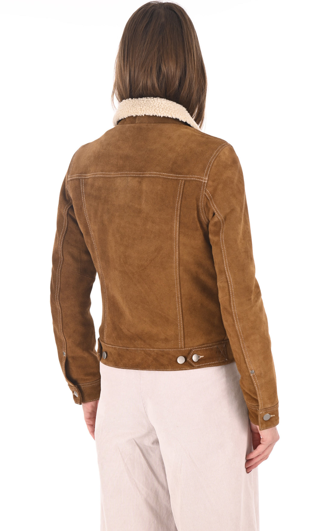 A "TRUCKY 101645" Cognac Rose Garden Blouson Femme closed photo