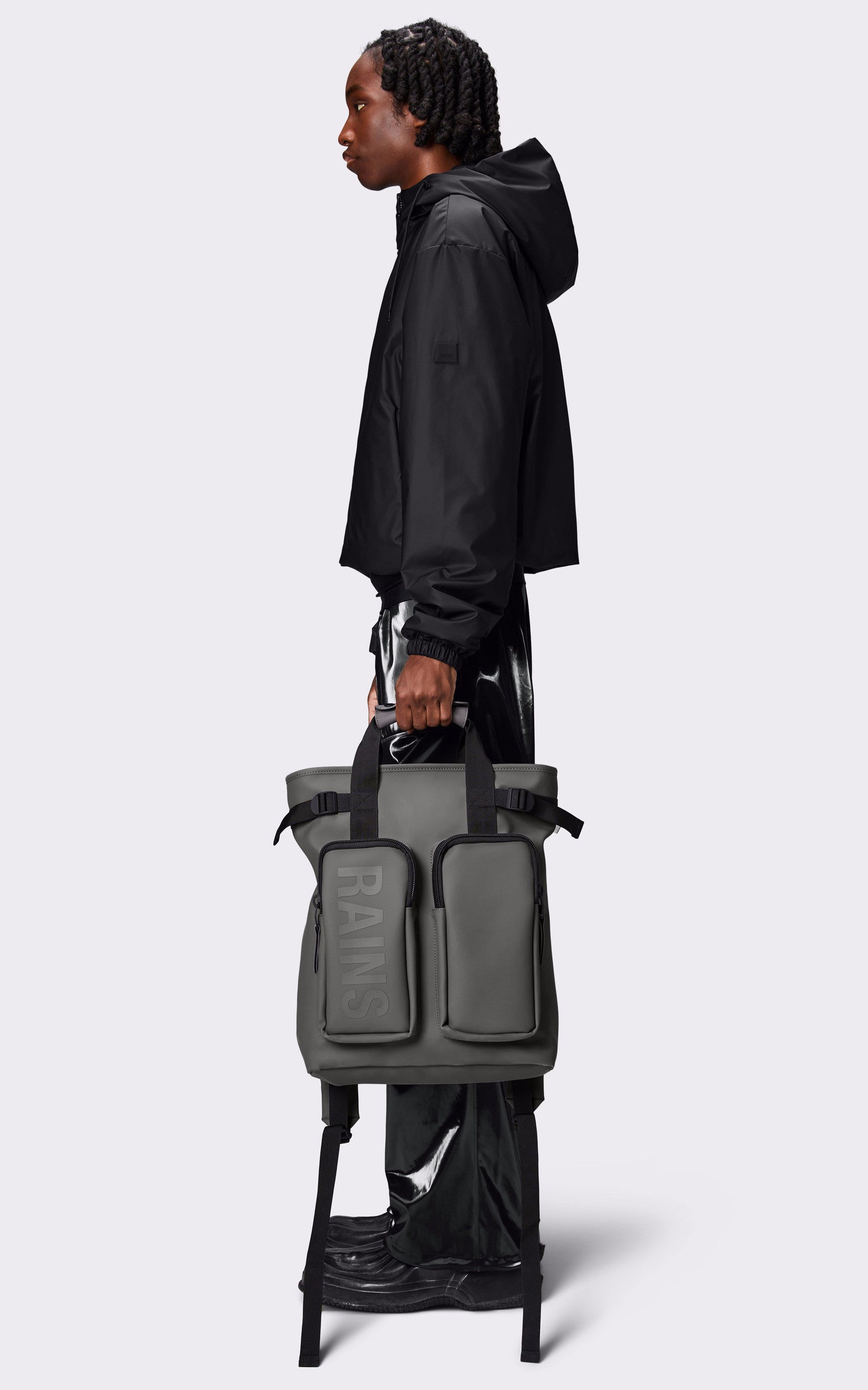 A "14240 TEXEL TOTE" Gris Rains Sac Mixte interior photo
