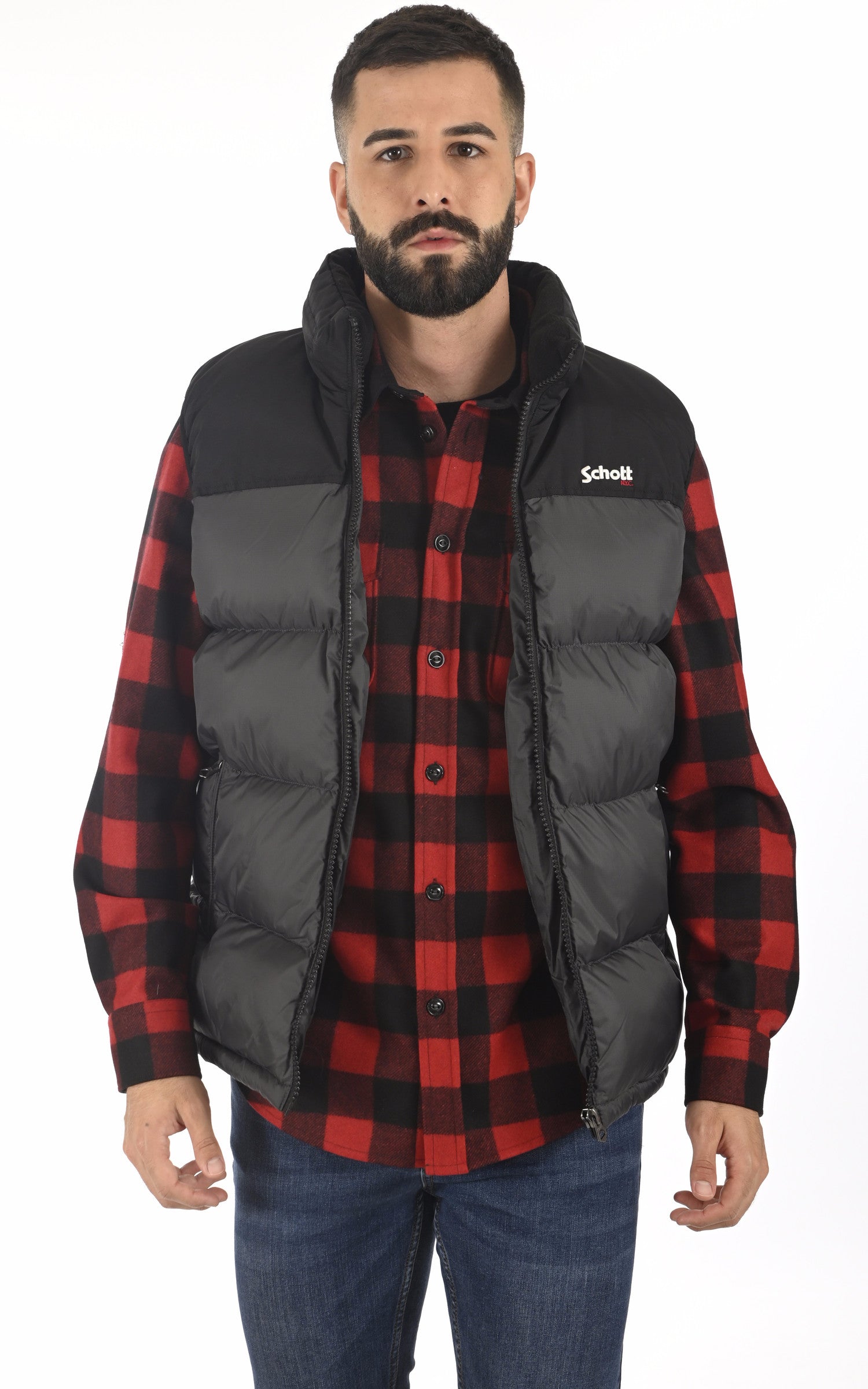 A "UTAH V" Anthracite Schott gil_doudoune Homme opened photo 1