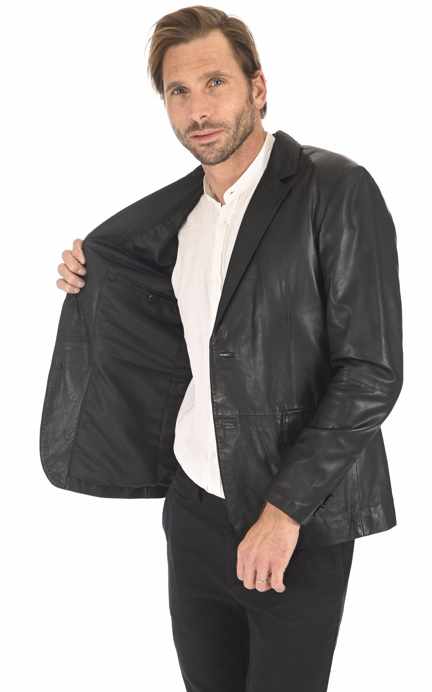 A "RAFEL" Noir La Canadienne Blazer Homme interior photo