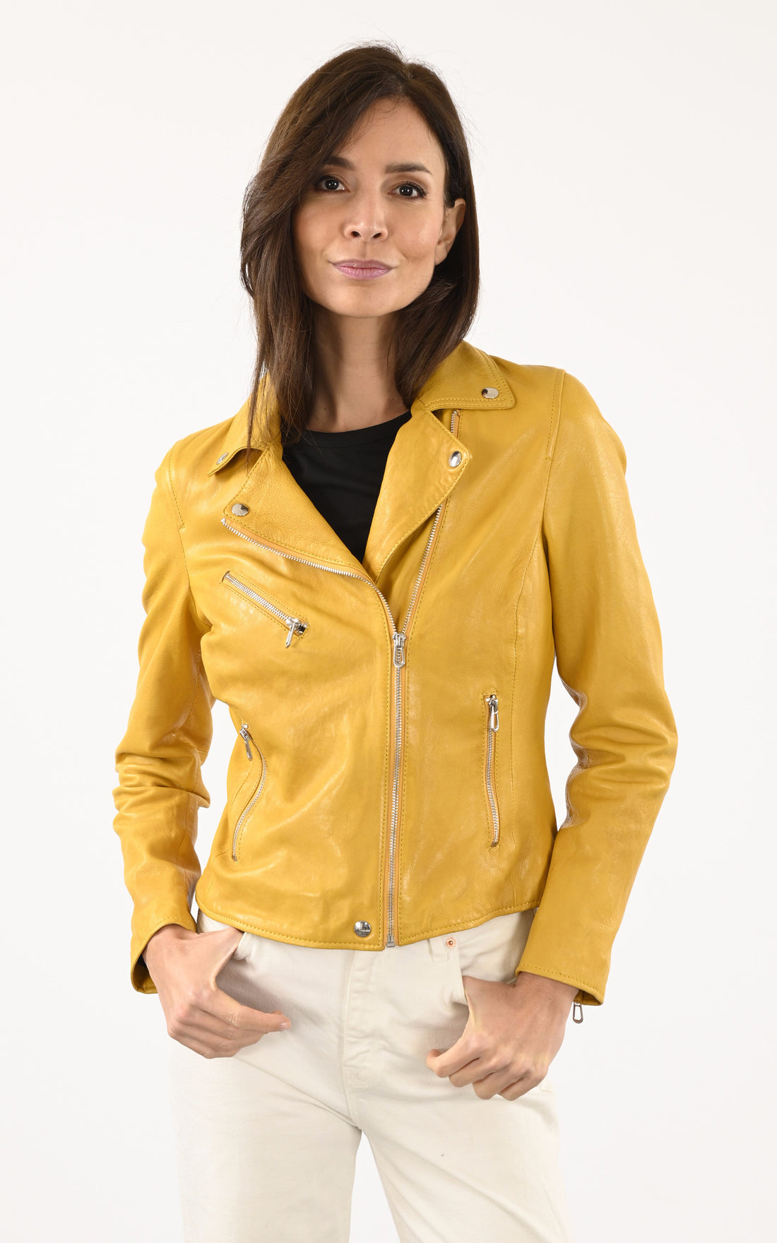 A "OLYMPE 101964" Jaune Rose Garden Blouson Femme closed photo