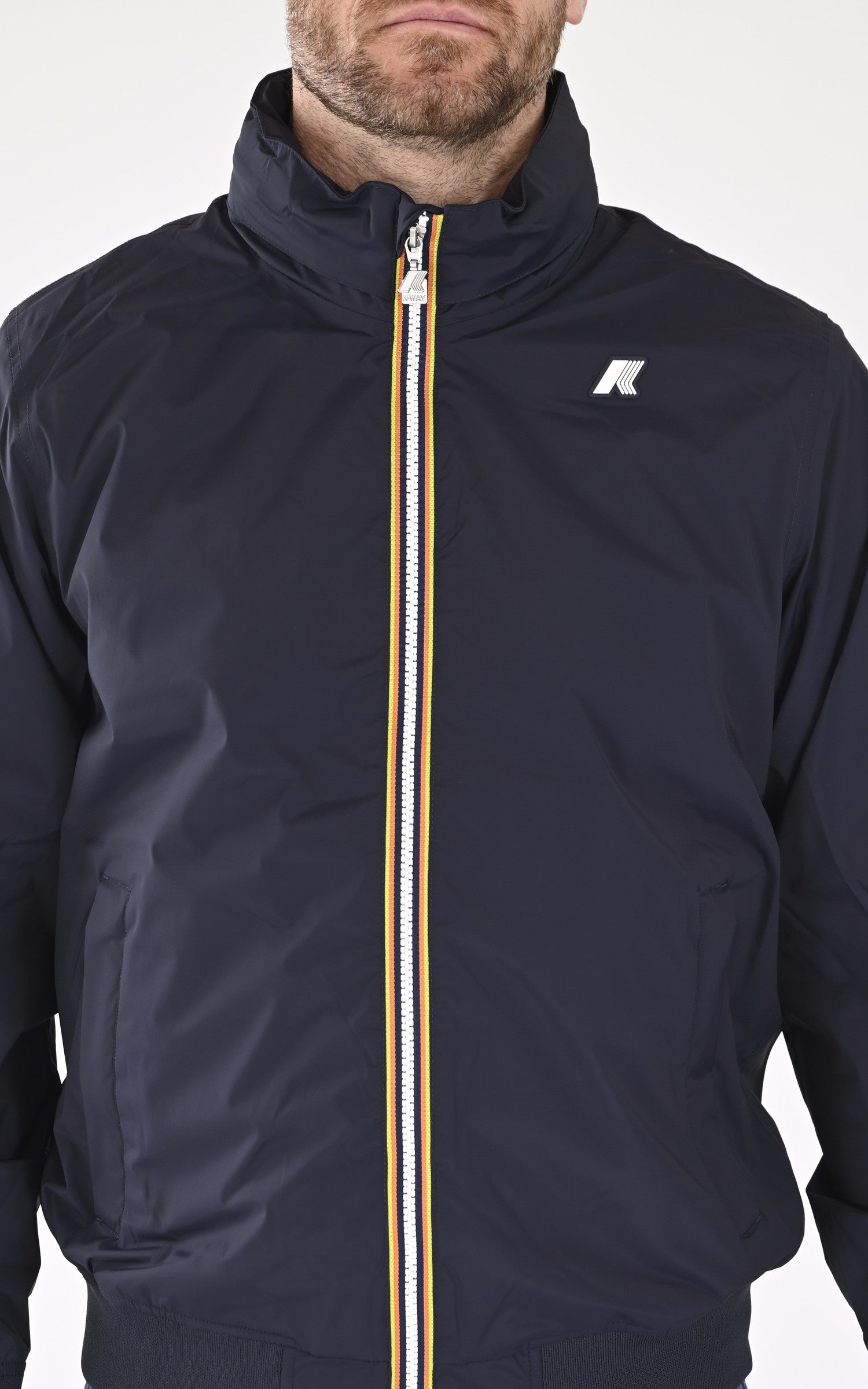 A "AMAURY STRETCH K3123VW" Bleu K-Way Blouson Homme details photo