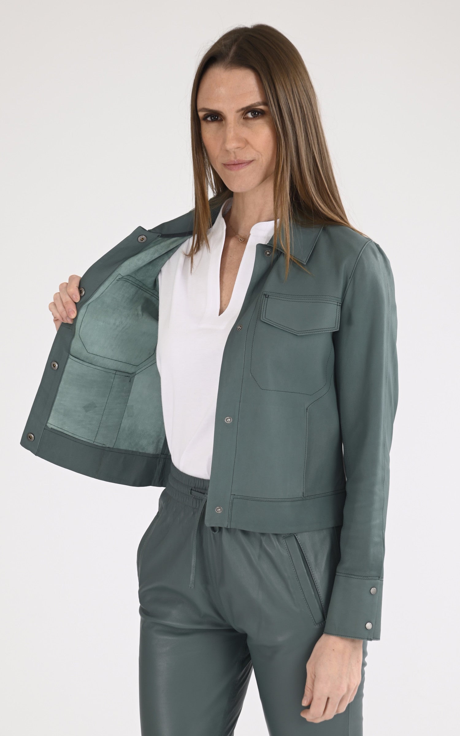 A "RUBY 65029" Vert Oakwood Veste Femme interior photo 3