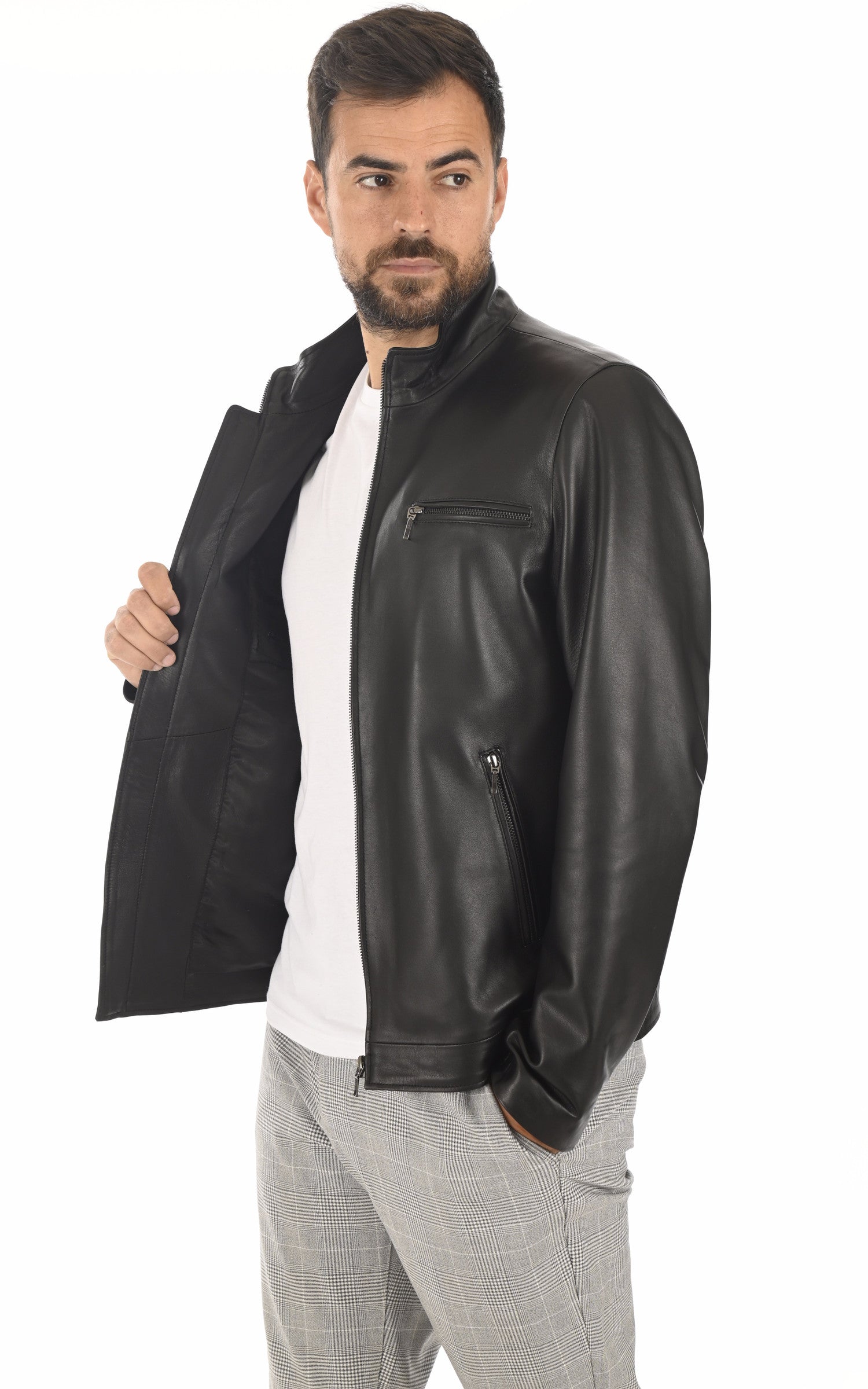 A "TRENDY" Noir La Canadienne Blouson Homme interior photo