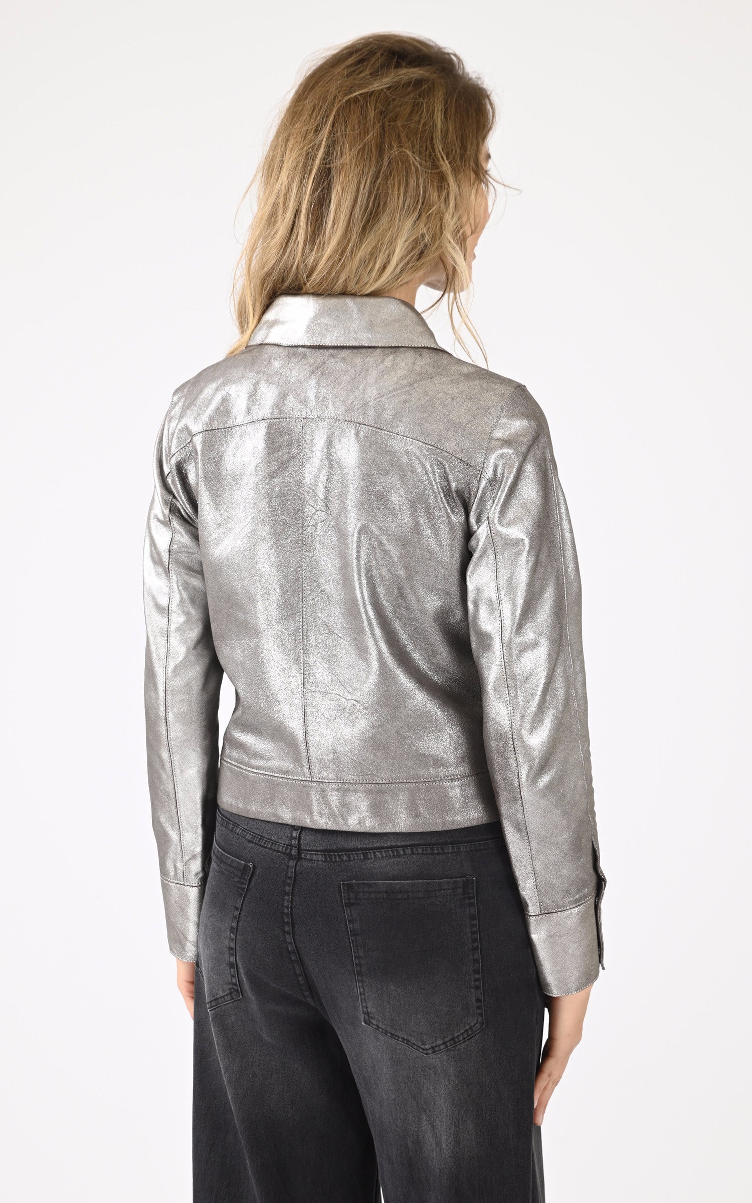 A "RUBY METAL 64872" Argenté Oakwood Blouson Femme back photo
