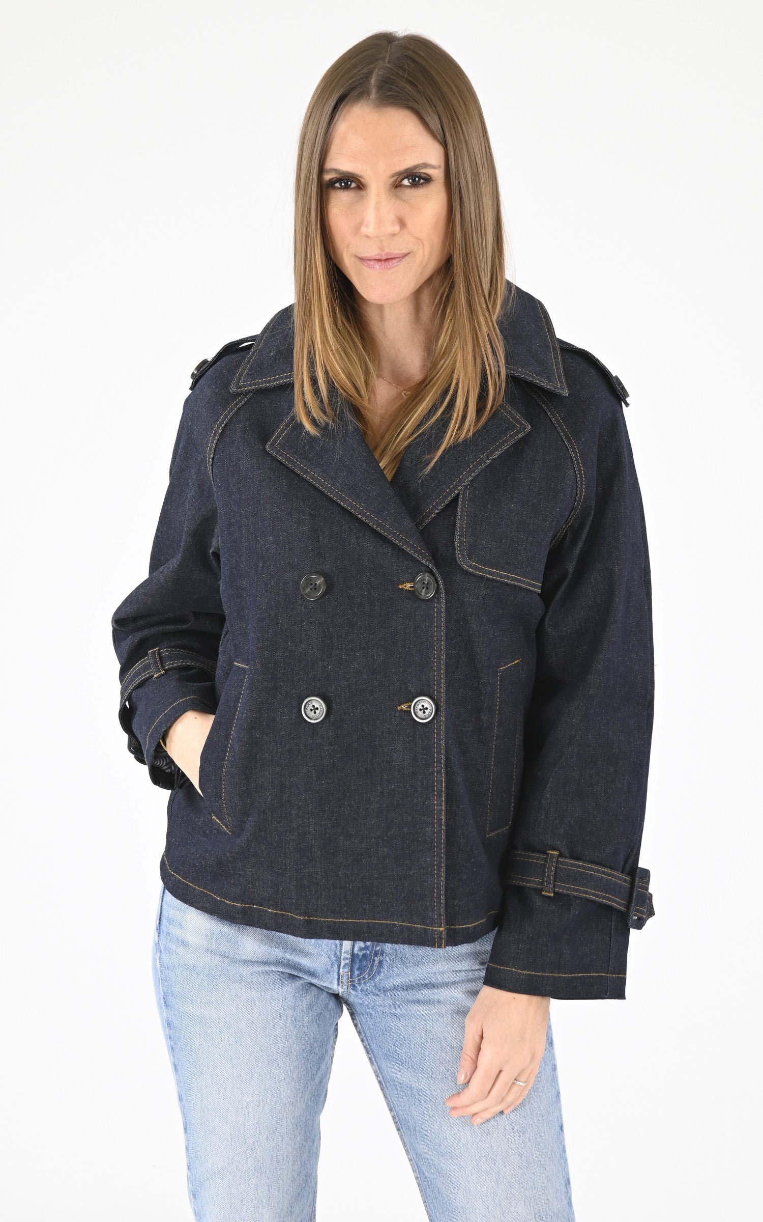 Veste Western Femme Bleue Neuve 1849 Authentic Ranchwear - Taille L (UU-65)