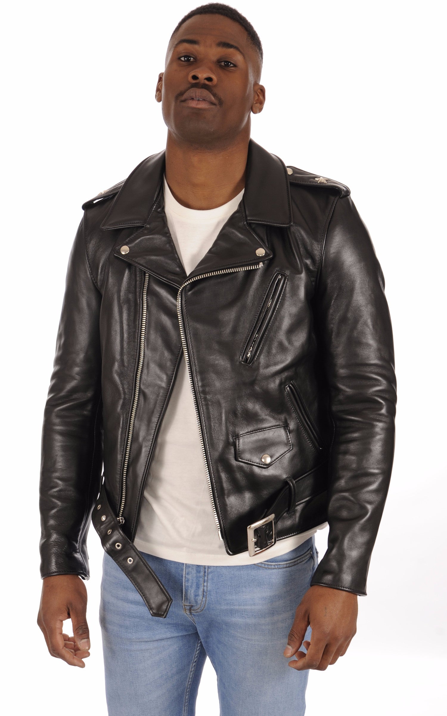 A "613SH" Noir Schott Perfecto Homme opened photo