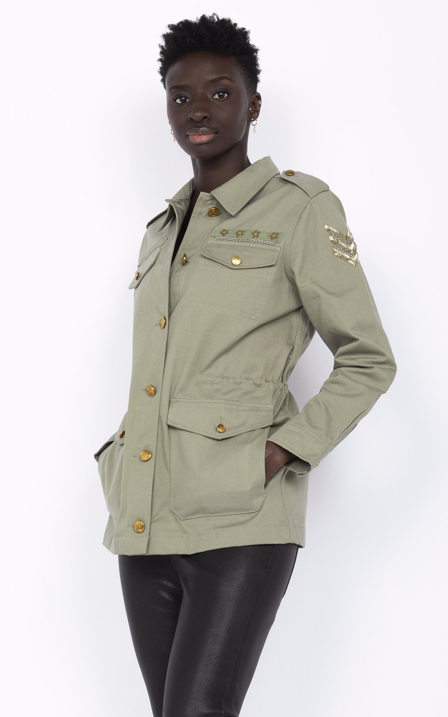 A "JKTBONNIEW" Vert Schott Veste Femme back photo