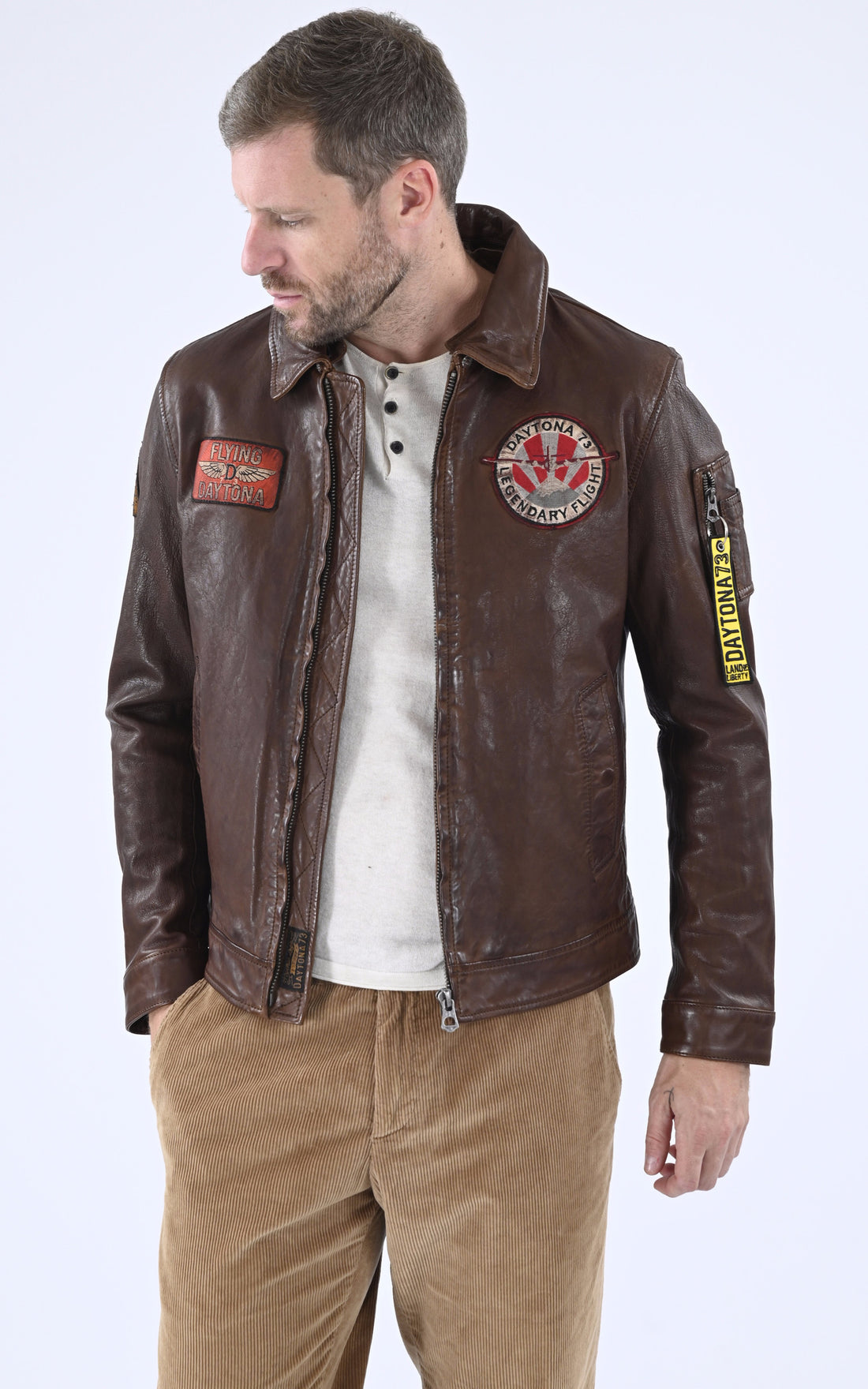 A "WATERFORD 103096" Cognac Daytona 73 Blouson Homme opened photo