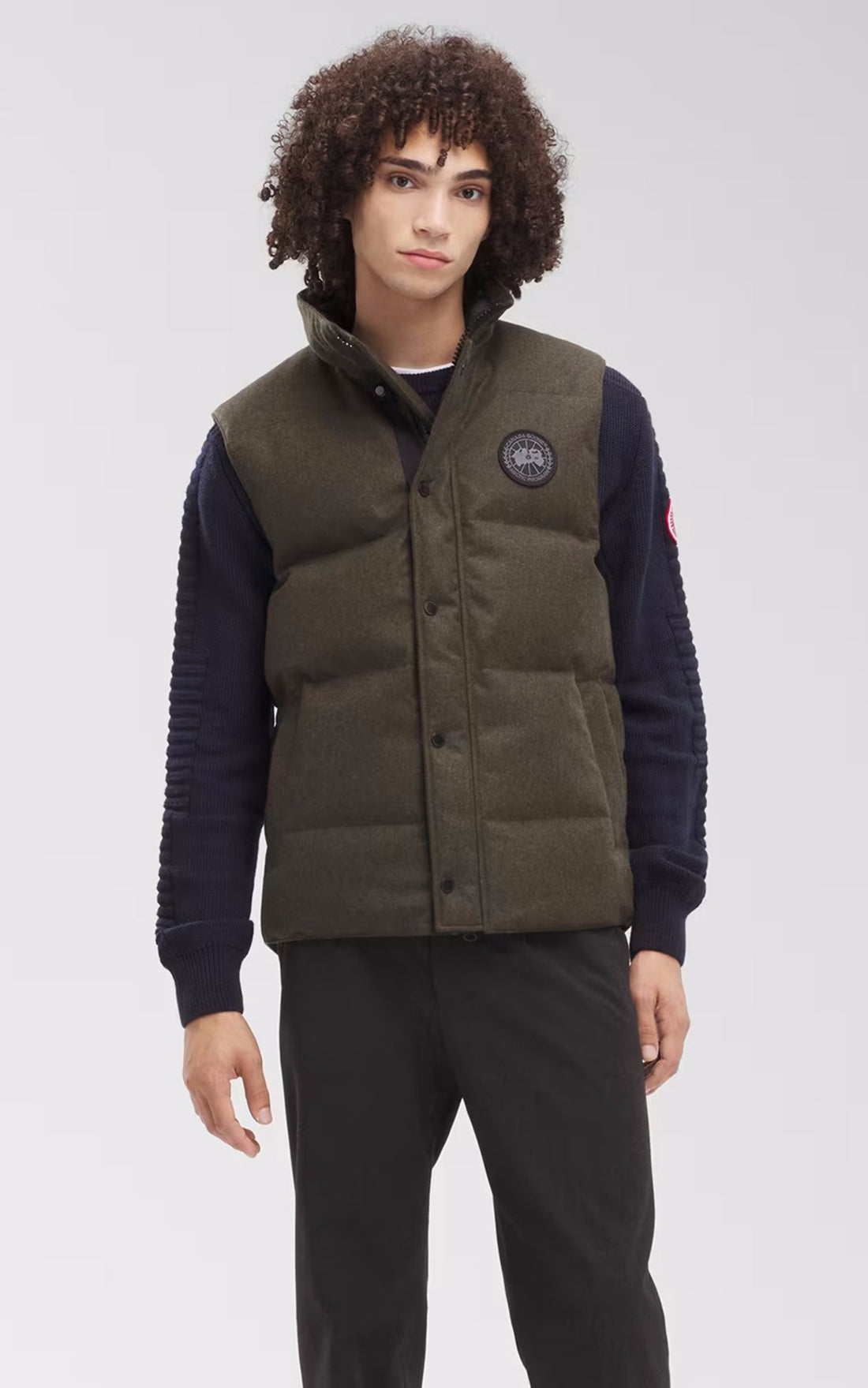 A "Garson Vest WOOL 4151M1" Kaki Canada Goose gil_doudoune Homme opened photo