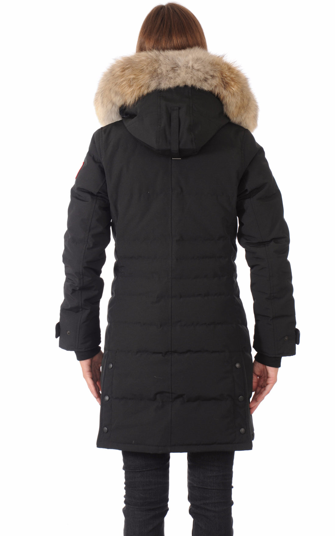 A "LORETTE 2090L" Noir Canada Goose 3/4 Doudoune Femme closed photo