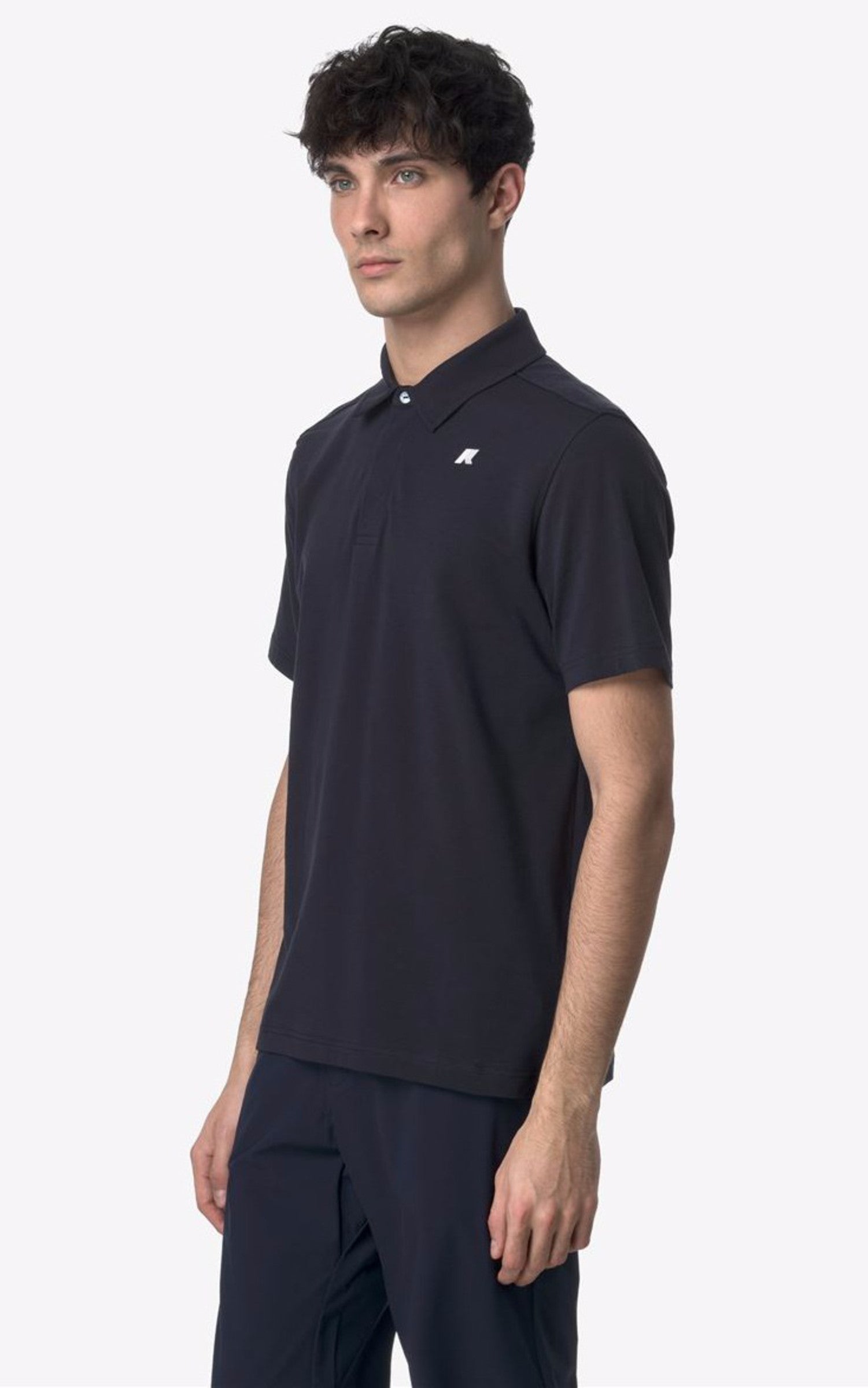 A "VINCELLE K61419W" Bleu K-Way Polo Homme closed photo
