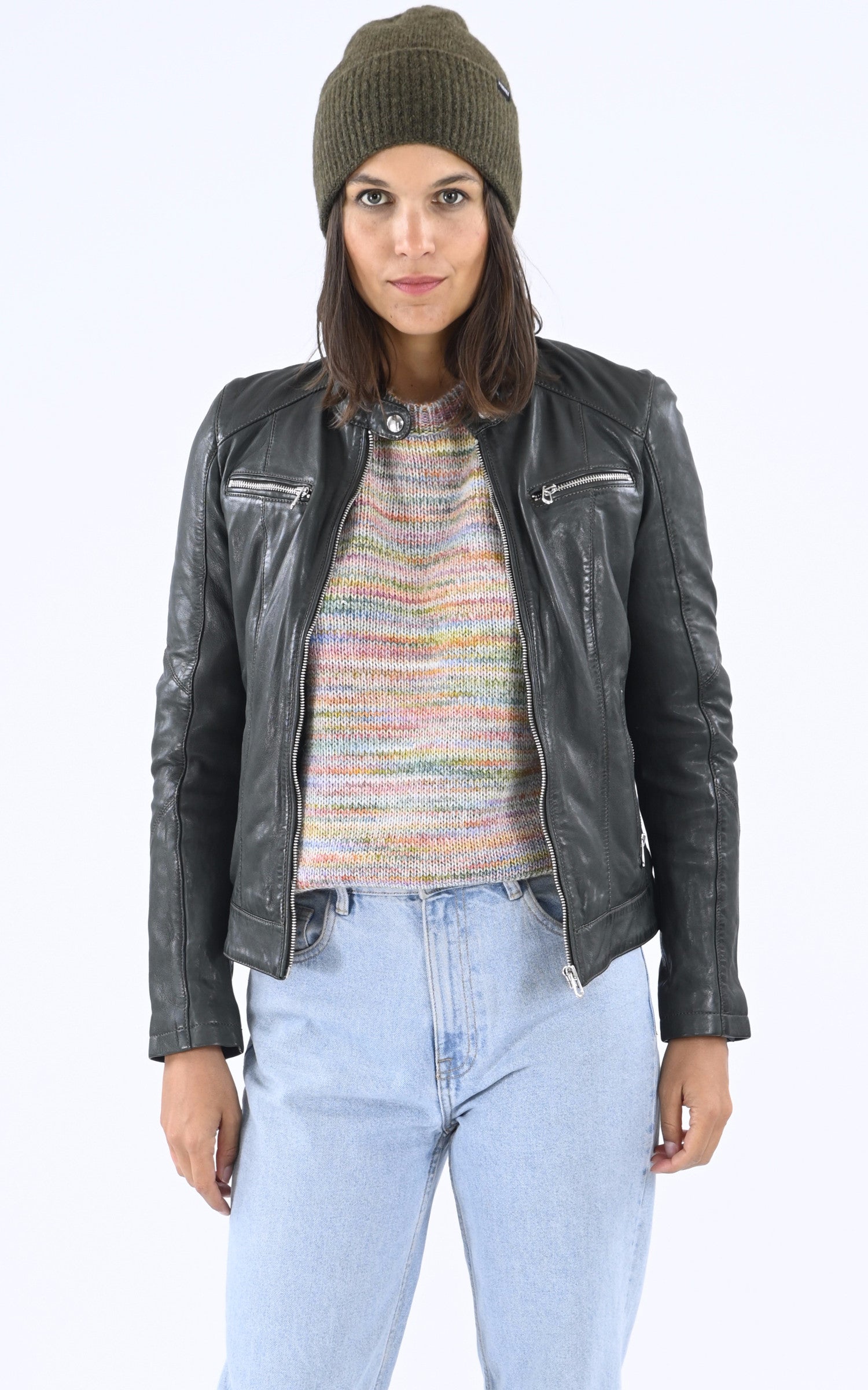 A "JOLYA 102581" Kaki Rose Garden Blouson Femme closed photo
