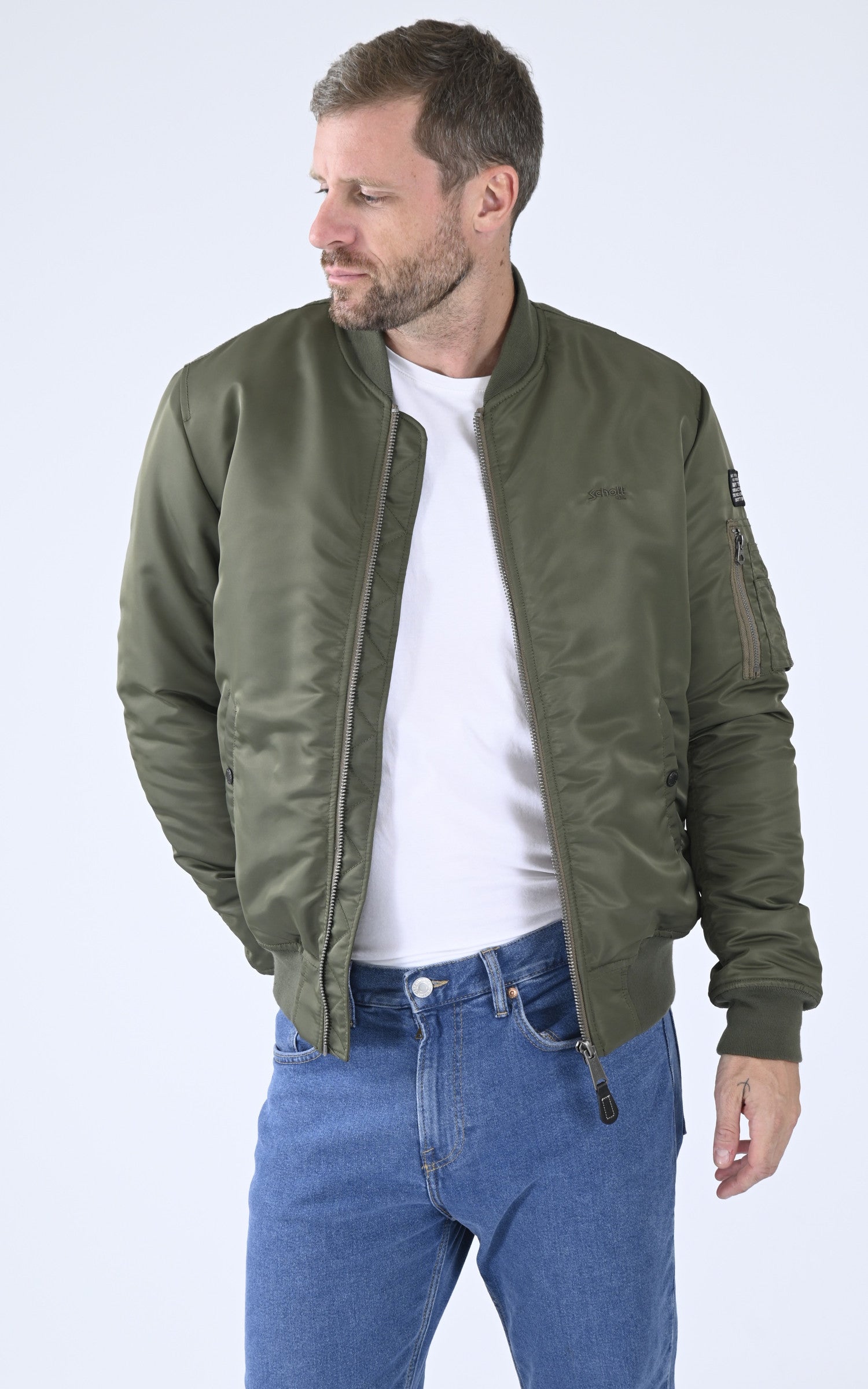 A "AIRFORCE RS" Kaki Schott Blouson Homme closed photo
