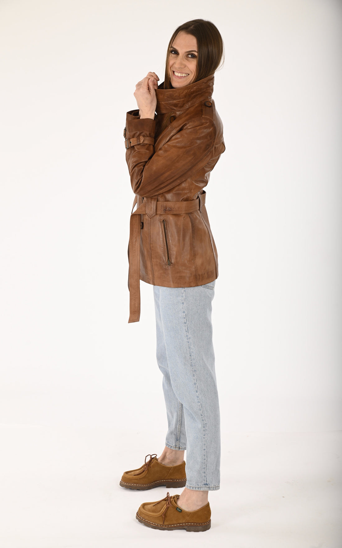 A "6213 CANA" Cognac La Canadienne Veste Femme interior photo