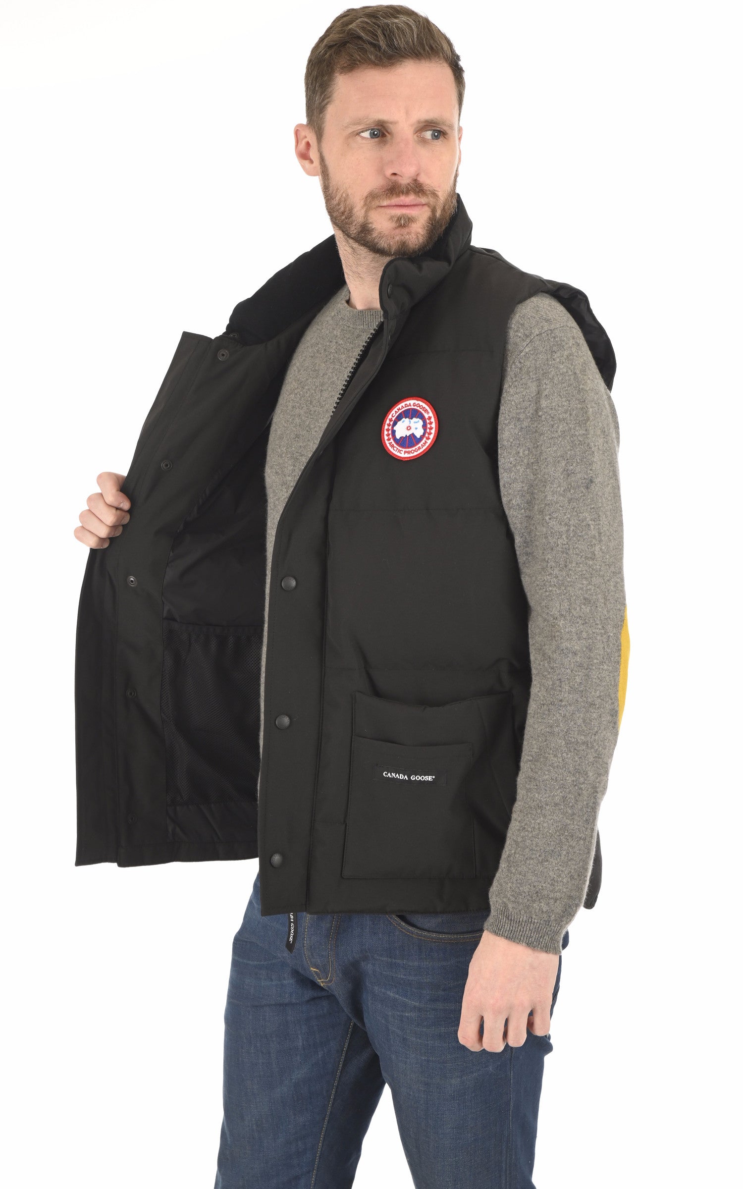 A "FREESTYLE CREW VEST 4154M" Noir Canada Goose gil_doudoune Homme interior photo