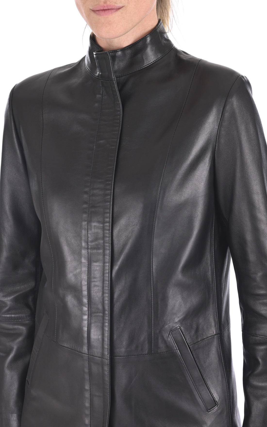 A "NATY FF" Noir La Canadienne Veste Femme opened photo