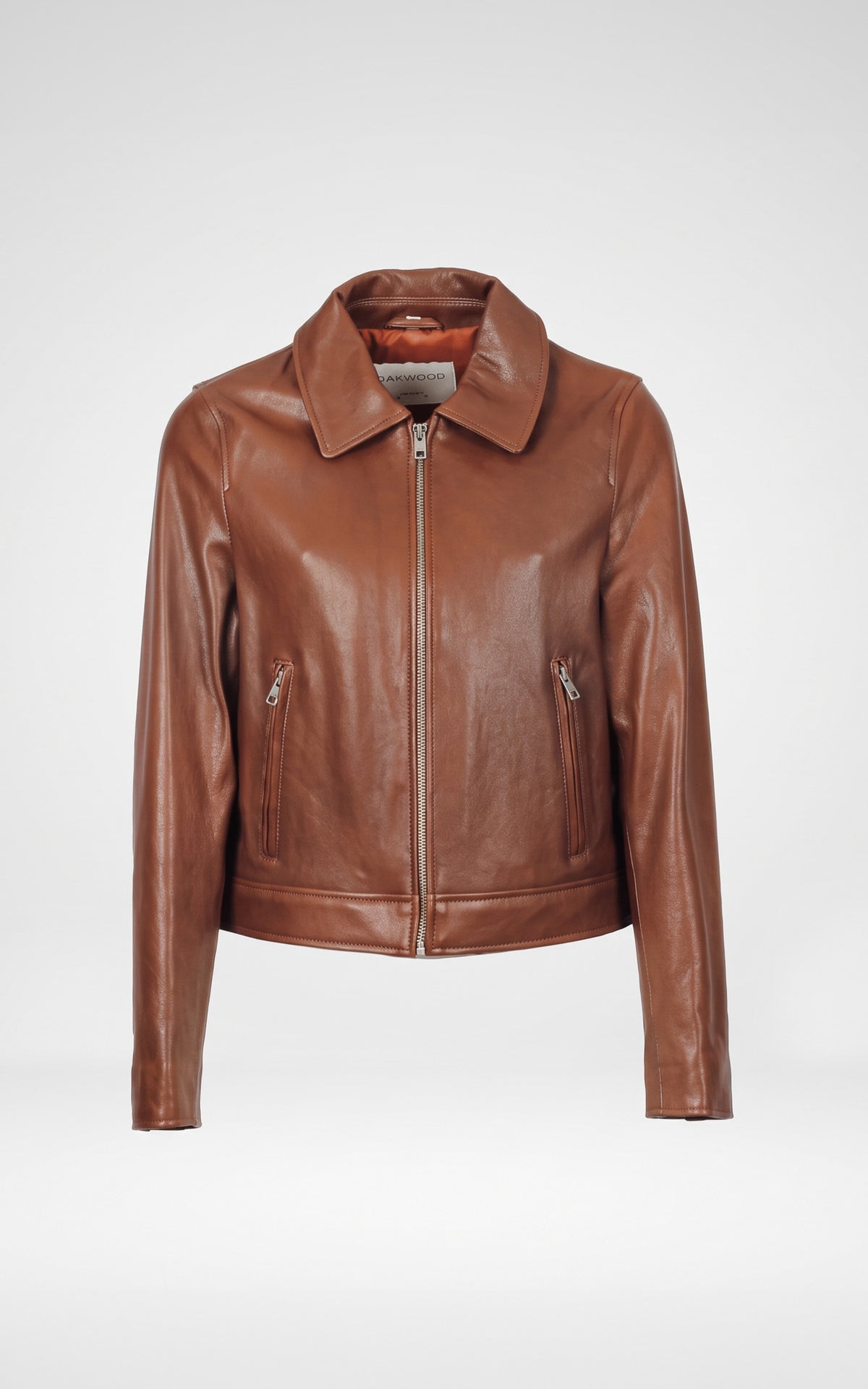 Blouson cuir Laly cognac