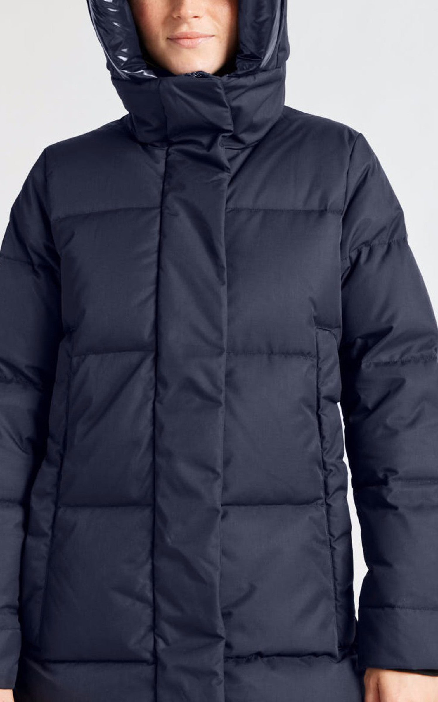 A &quot;PHENIX 2 F&quot; Bleu Marine Pyrenex 3/4 Doudoune Femme back photo 4