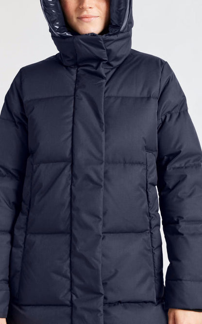 A &quot;PHENIX 2 F&quot; Bleu Marine Pyrenex 3/4 Doudoune Femme back photo