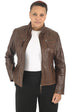 A "PP100" Marron La Canadienne Blouson Femme opened photo