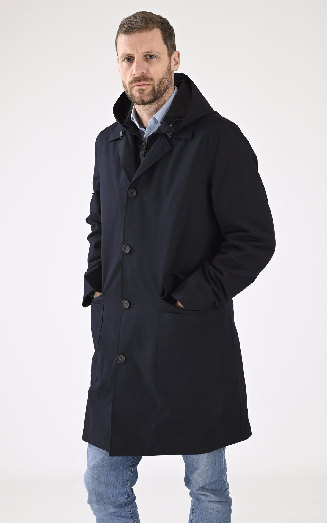 A &quot;MATHIAS&quot; Bleu Marine Mackage Manteau Homme opened photo