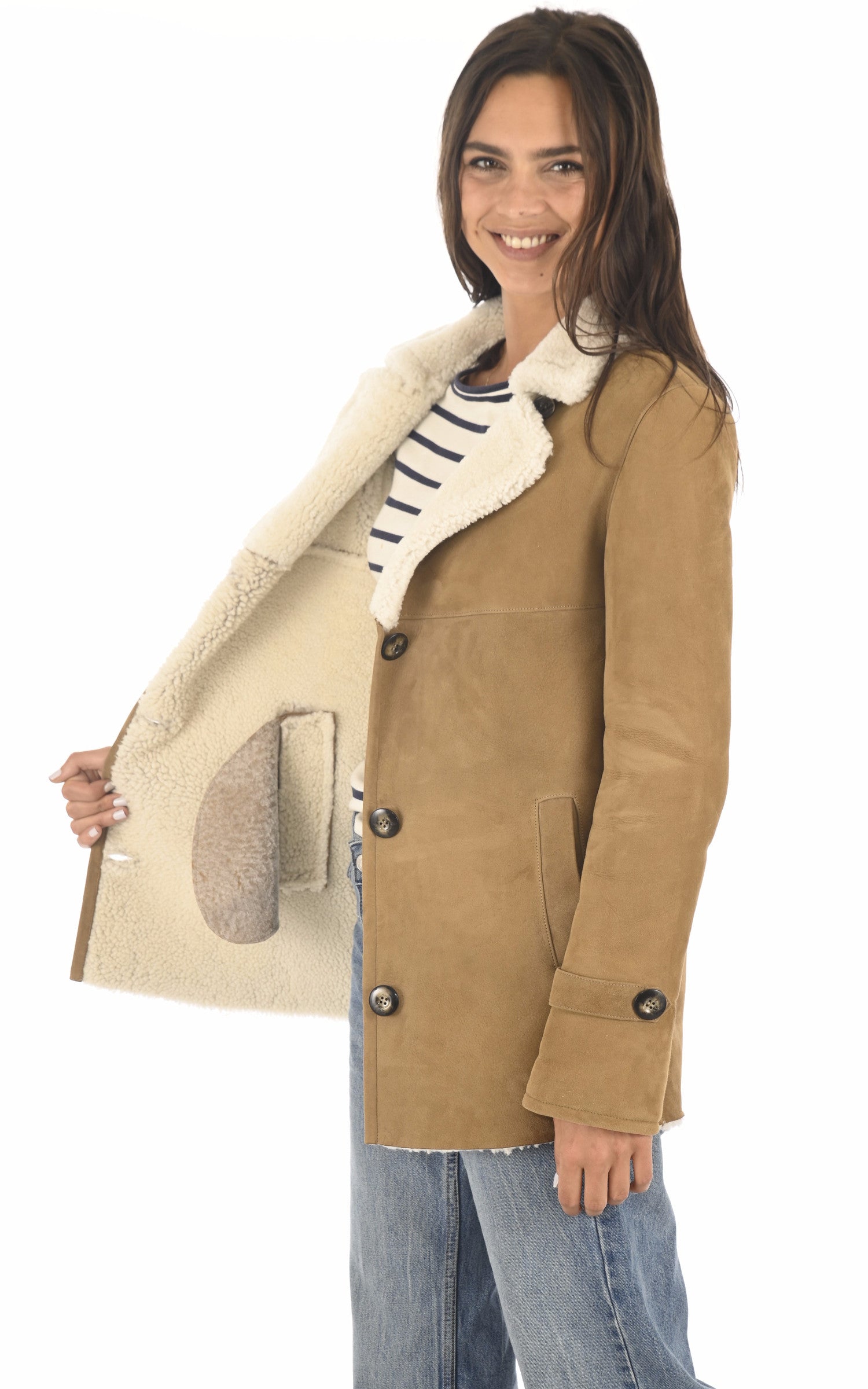 A &quot;ARIA FF 70&quot; Camel La Canadienne Veste Femme interior photo