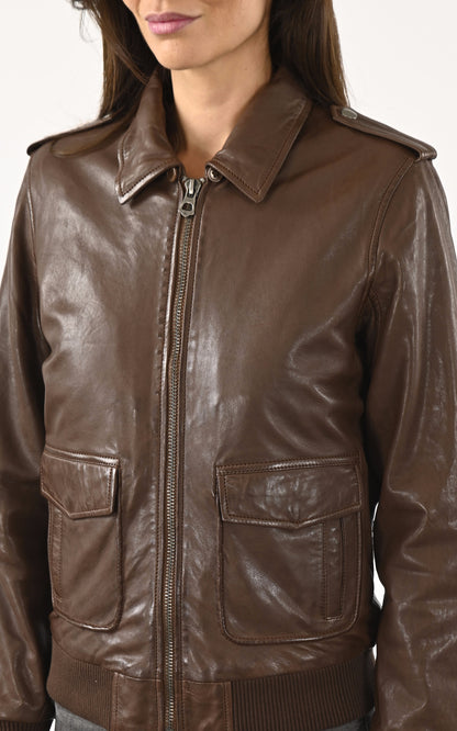 A &quot;MIRAGE FEMME&quot; Cognac La Canadienne Pilote Femme details photo