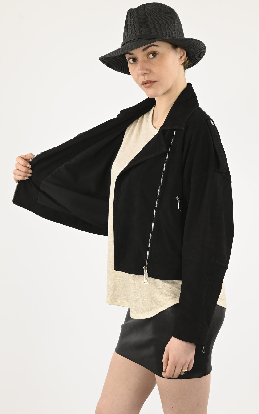 A &quot;DF346&quot; Noir La Canadienne Blouson Femme opened photo