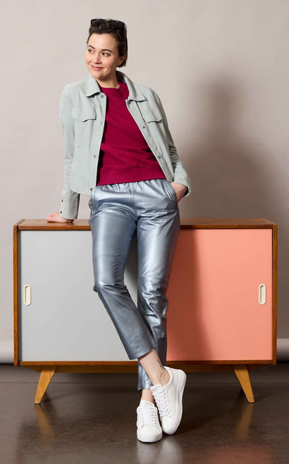 A &quot;GIFT 64588&quot; Gris Oakwood Pantalon Femme closed photo