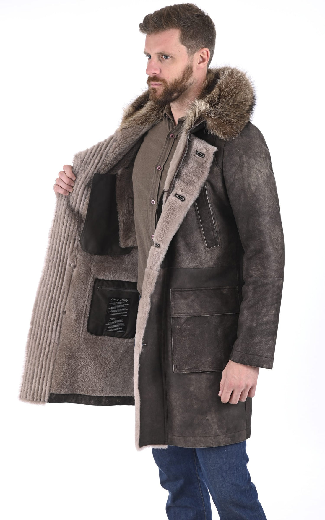7/8 Df Homme Artico, modèle 027360 de couleur beige / taupe
