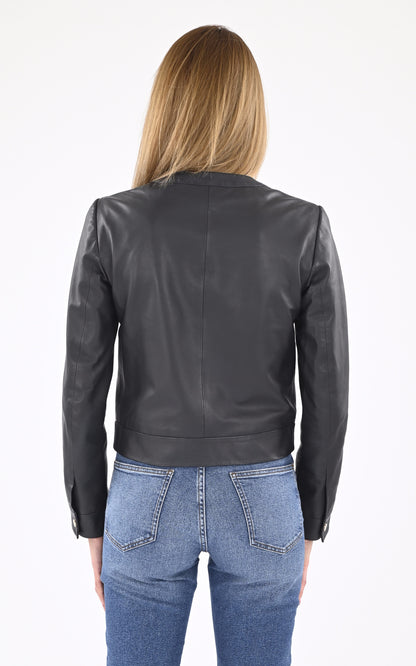 A &quot;MARION&quot; Bleu Marine Serge Pariente Veste Femme back photo