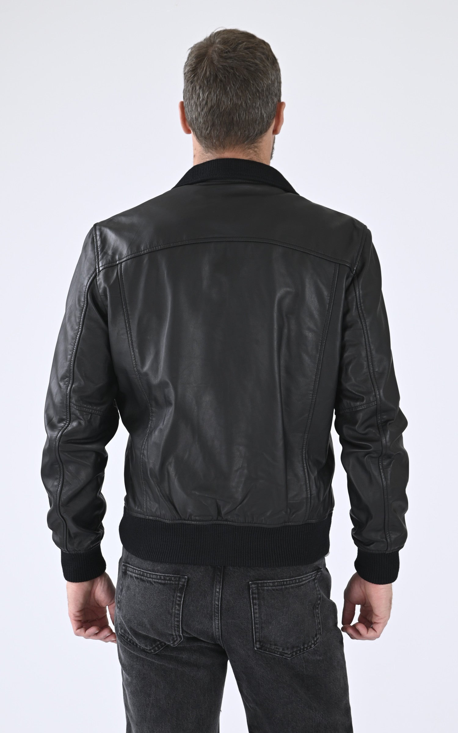 A &quot;LC FRESNO&quot; Noir Schott Blouson Homme back photo
