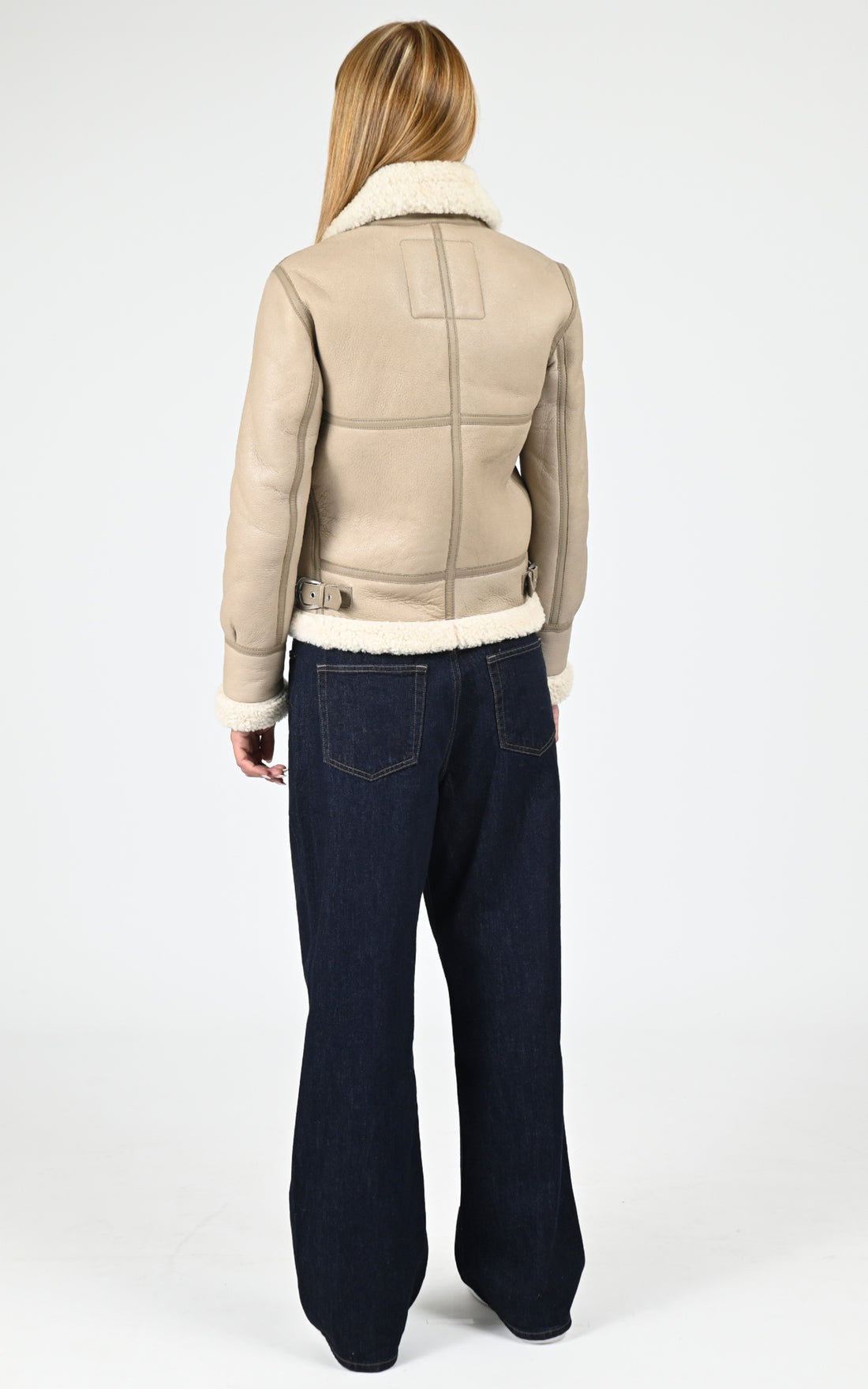 Bombardier cuir mouton LCW1257 beige