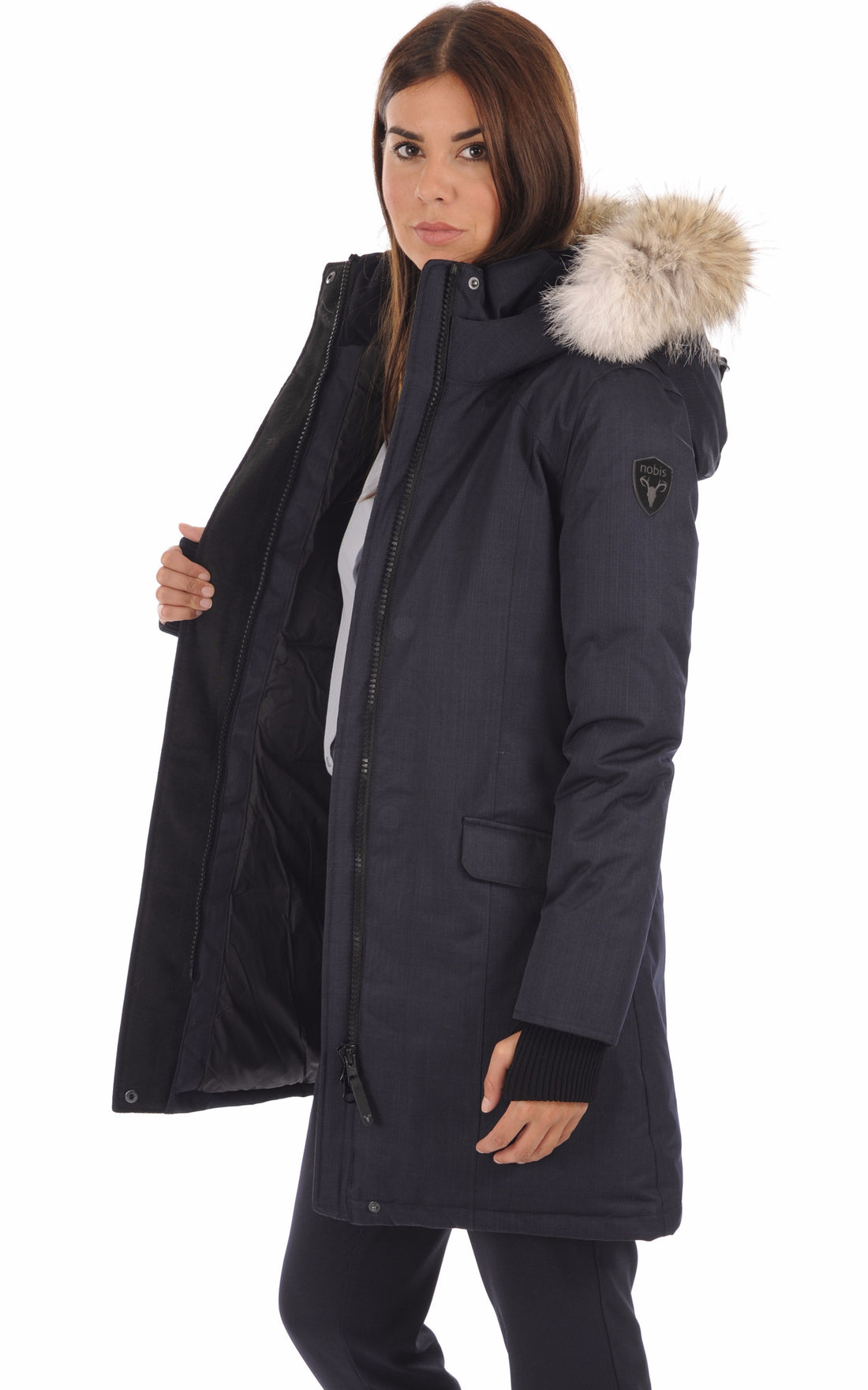 A &quot;REBECCA&quot; Navy Nobis Ves Doudoune Femme opened photo