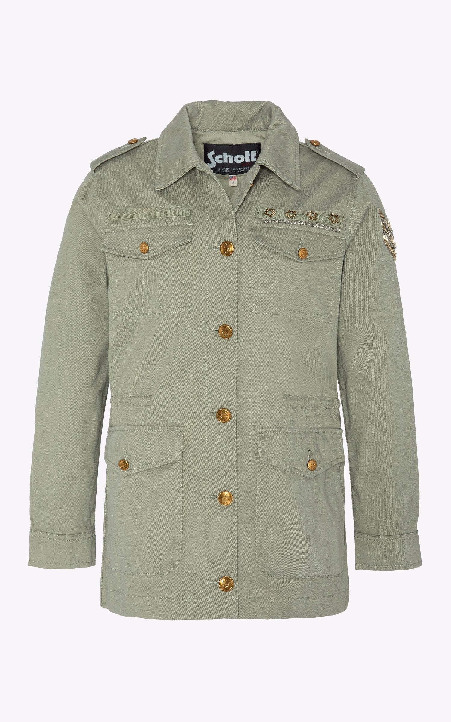 A &quot;JKTBONNIEW&quot; Vert Schott Veste Femme details photo 5