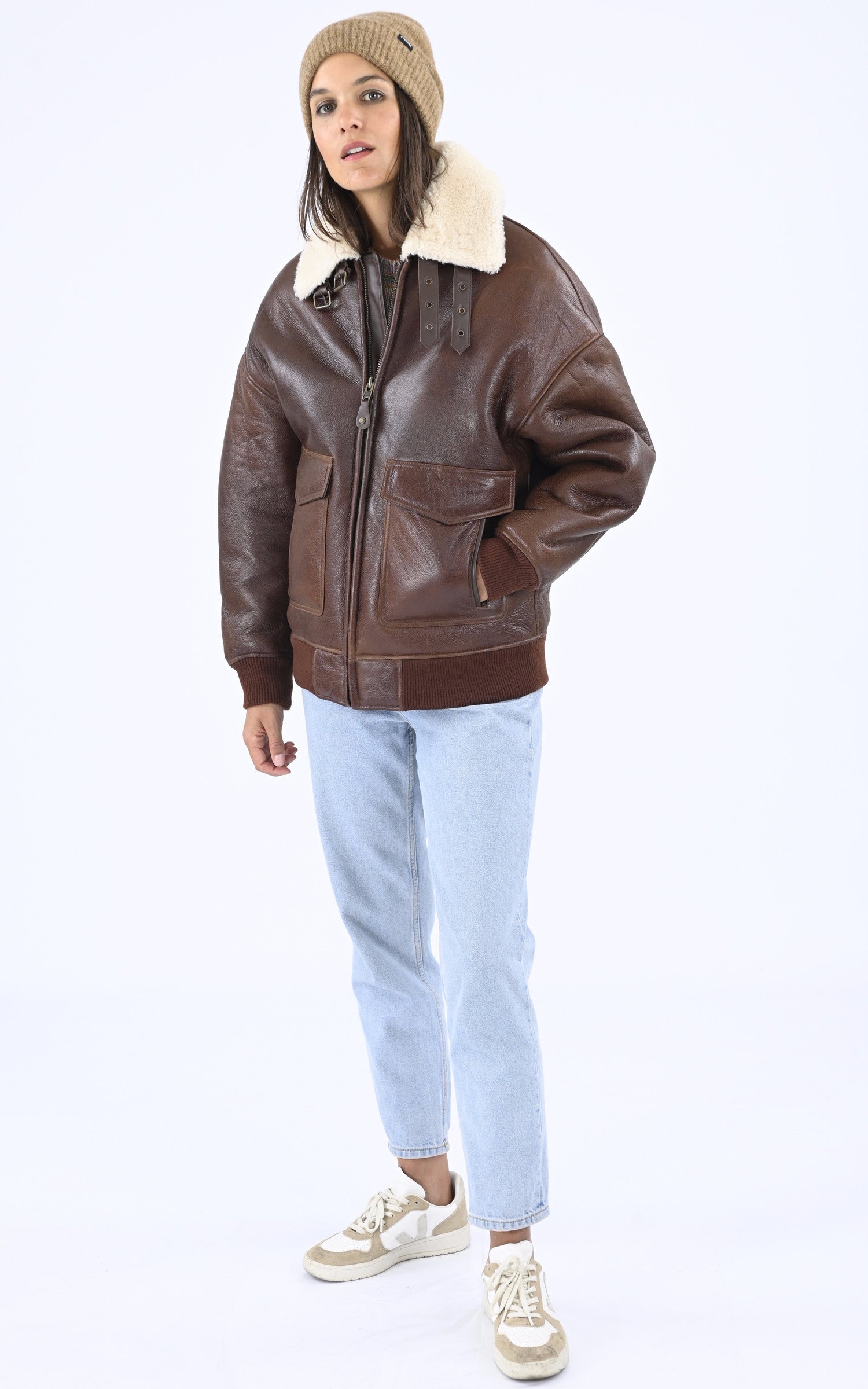 A &quot;LCW ELISA&quot; Mocca Schott Pilote Femme closed photo 2