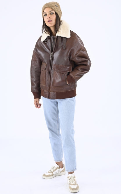 A &quot;LCW ELISA&quot; Mocca Schott Pilote Femme closed photo