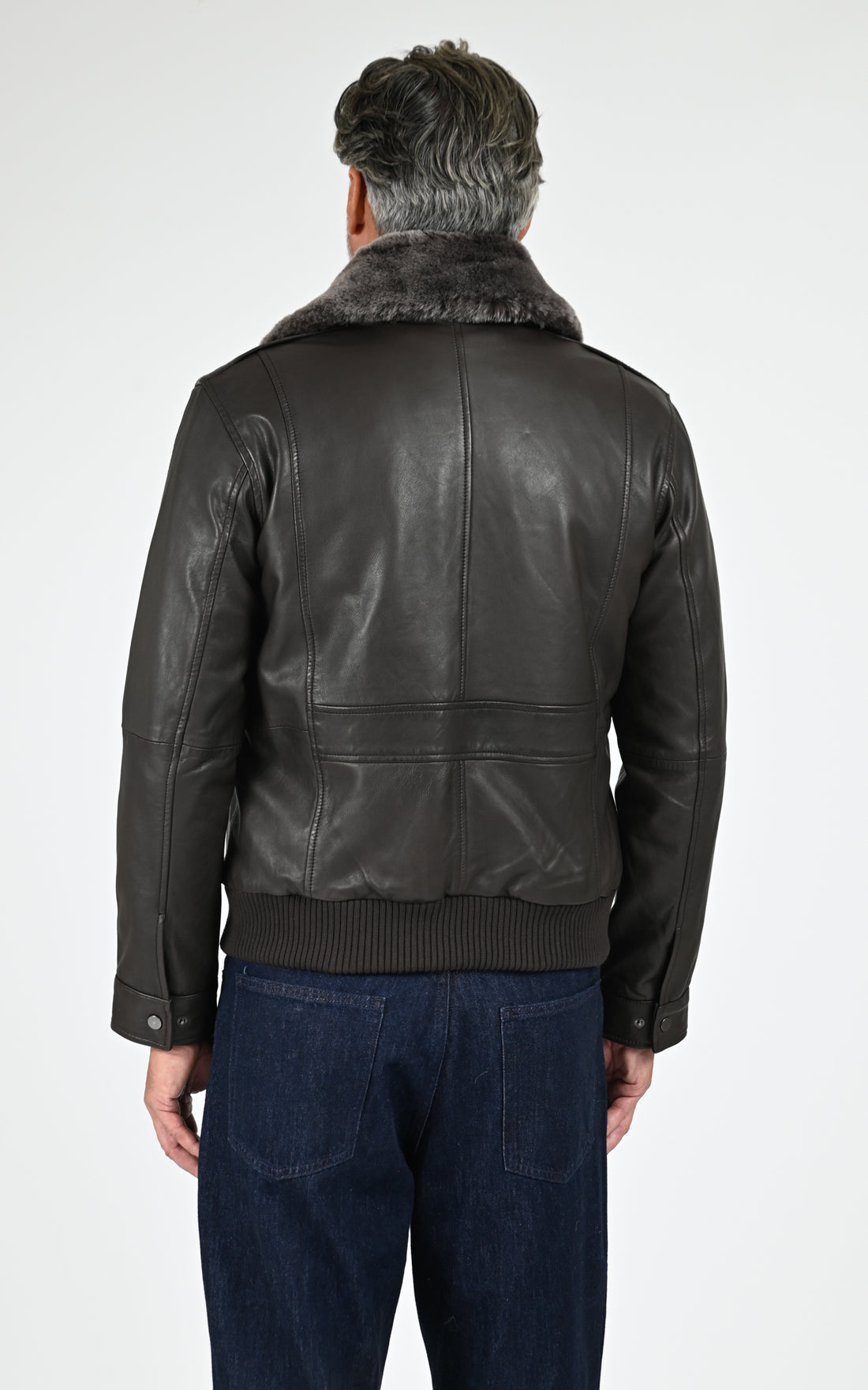 Pilote cuir agneau marron