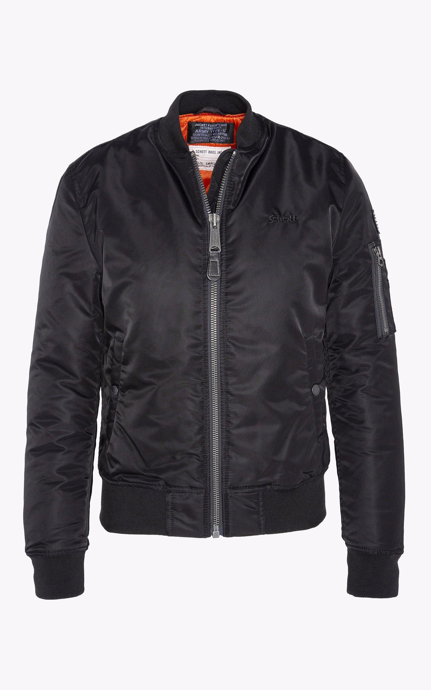 A &quot;AIRFORCEWRS&quot; Noir Schott Blouson Femme opened photo