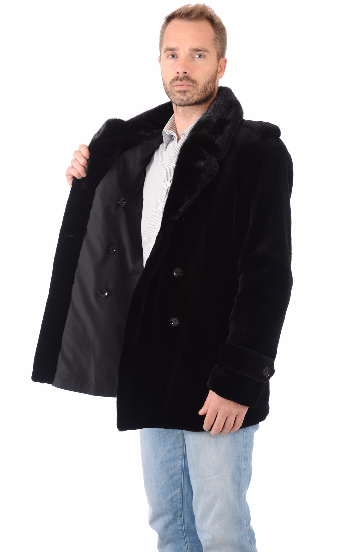 A &quot;6004-C&quot; Noir Manakas Veste Homme opened photo