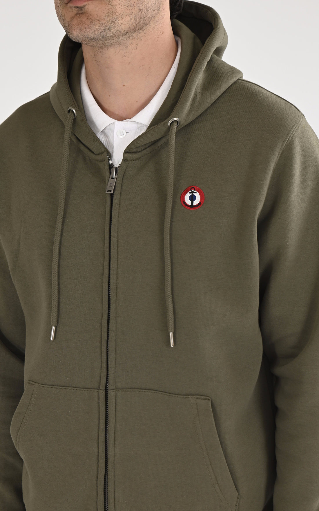 A &quot;BEECHCRAFT 103944&quot; Kaki Marine Nationale Sweat Homme opened photo