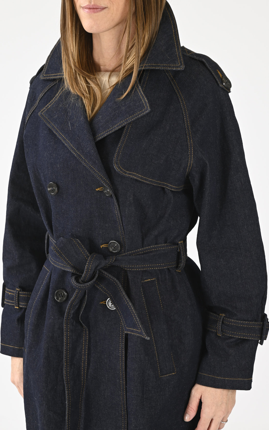 A &quot;MUSHU 64589&quot; Bleu Oakwood Trench Femme opened photo