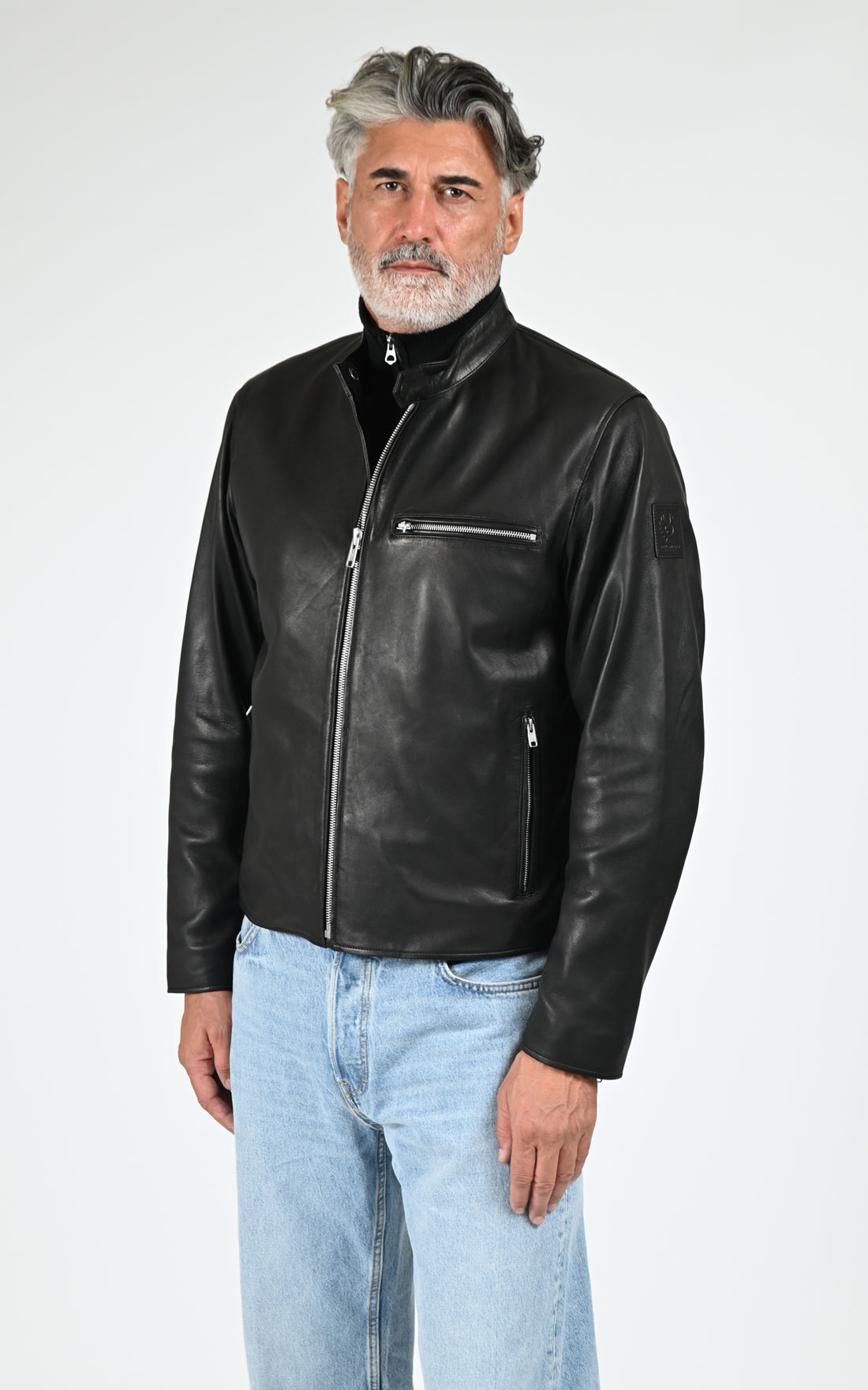 Blouson cuir Track Racer noir
